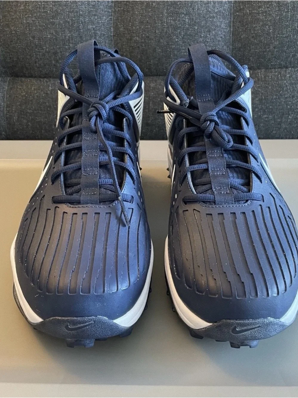 Mens Nike Force Savage Pro 3 Shark Football Cleats Size 14 Navy/White FJ8163-400